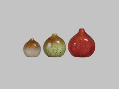 Juego de Tres Myanmar Globe Vases*