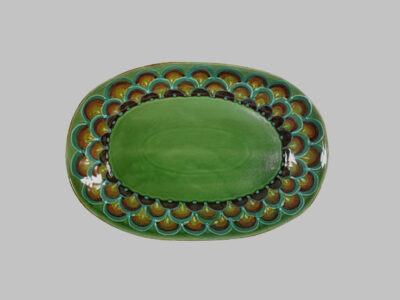 Oval Platter Peacock*