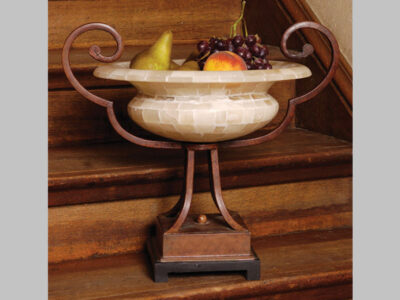 Pieced Stone Tall Compote
