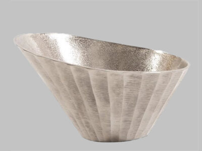 Bowl Metal W/Chiseled Textured