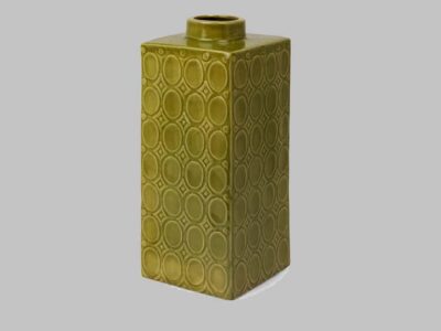 Tall Avocado Cube Vase*