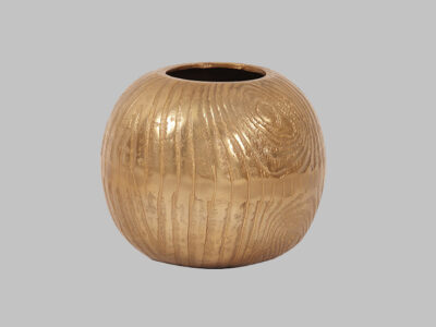 Vase Gold Textured Oval Small*