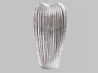 Vase Ribbed Ceramic Vase Medium