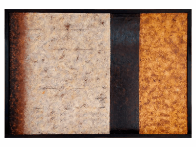 Oleo Mostaz / Blanco 57″ X 74.1/2″*