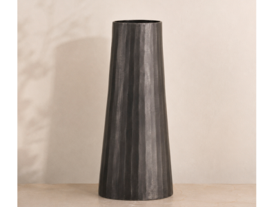 Vase Graphite Chiseled Large