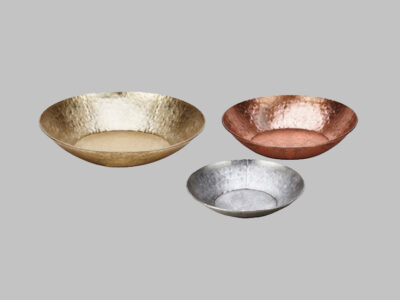 Leonia Decorative Metal Bowls Set 3