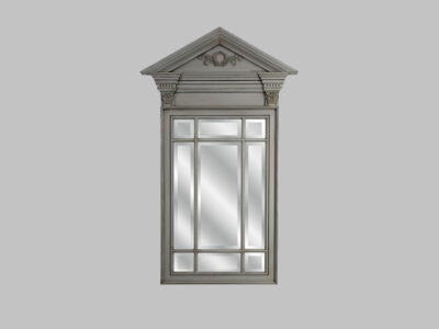 Mirror With Frame Light Grey Finish *