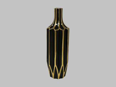 Black/Gold bottle vase