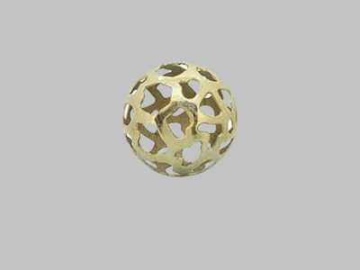 Metal cut out orb gold