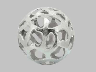 Metal cut out orb Silver