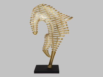 Metal horse deco gold 