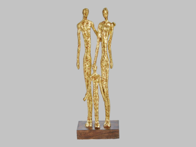 Resin Family Figurine Gold