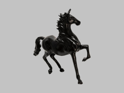 Horse sculpture black