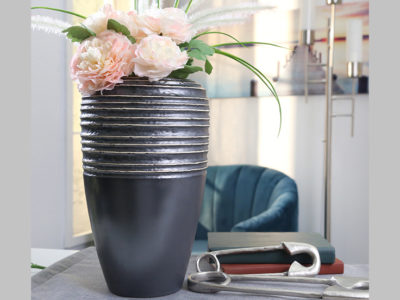 Ceramic vase gray