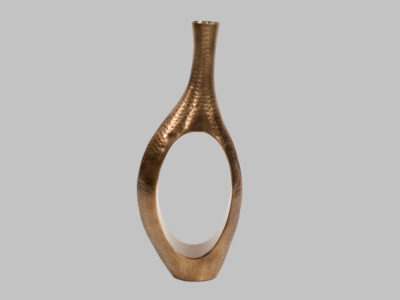 Asymmetrical Aluminum Bronze Vase Large