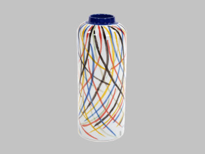 Color Web Ceramic Cylindrical Vase Small