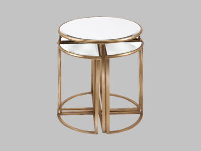 Limba mirror accent tables set 5 