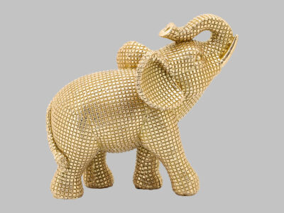 Resin Elephant Table accent gold