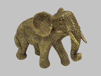 Resin Elephant Deco Gold