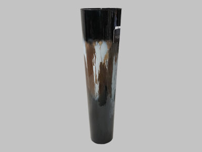 Tall Cup Stain Vase black