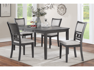 Comedor Gia bajo Rect Gris