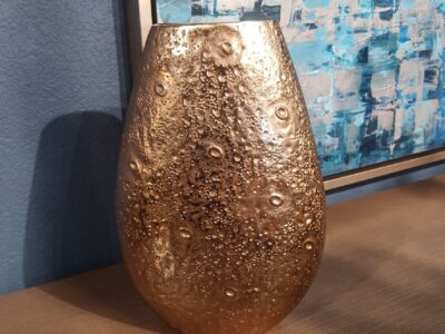 Moon Rock Silver Aluminum Vase Medium*