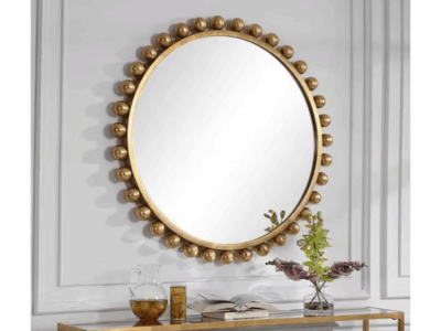 Espejo Redondo Dorado